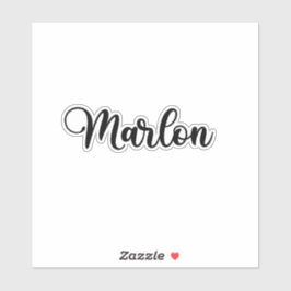 Marlon Naam - Handgeschreven kalligrafie Sticker