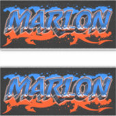 Marlon Vorname Name Graffiti Aufkleber Sticker (Voorkant)