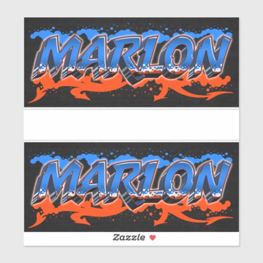 Marlon Vorname Name Graffiti Aufkleber Sticker (Vel)