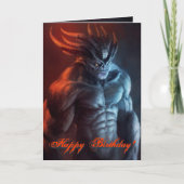 Marloth Grater Demon of Might Birthday Kaart (Voorkant)