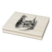 Marlow Church en Bridge Sketch Rubberstempel (Stempel)