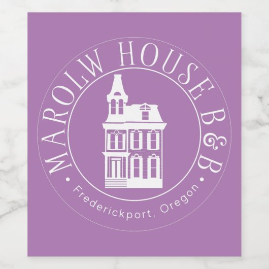 Marlow House Wijnlabel Wijn Etiket (Enkel label)