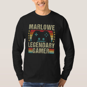 Marlowe Gamer Retro Gaming  Game Personaliz T-shirt