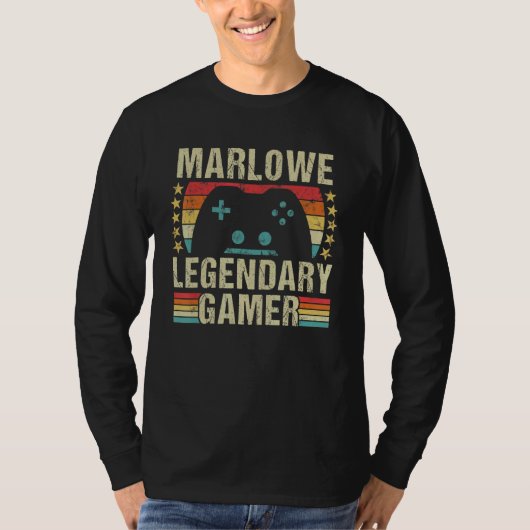Marlowe Gamer Retro Gaming  Game Personaliz T-shirt (Voorkant)