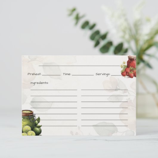 Marmalade Basic Recept Kaart (Staand voorkant)