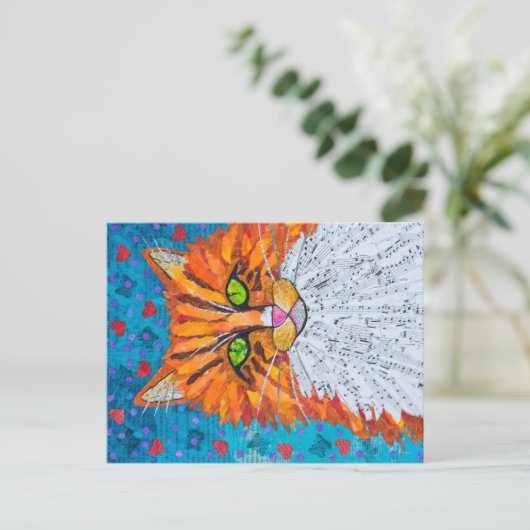 Marmalade Cat Briefkaart (Staand voorkant)