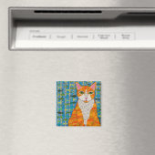 Marmalade Cat Magneet (Insitu (Vaatwasser))