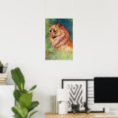 Marmalade Cat met Blue Eyes Poster (Thuiskantoor)