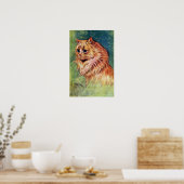 Marmalade Cat met Blue Eyes Poster (Keuken)