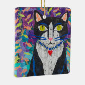Marmalade en Tuxedo Cat Keramisch Ornament (Rechts)