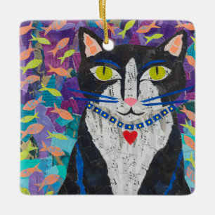 Marmalade en Tuxedo Cat Keramisch Ornament
