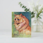 Marmalade kat met blauwe ogen briefkaart (Staand voorkant)