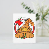 Marmalade kat met kerst feestdagenkaart (Staand voorkant)
