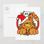 Marmalade kat met kerst feestdagenkaart (Voorkant / Achterkant)