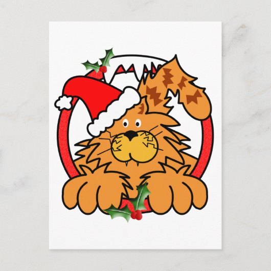 Marmalade kat met kerst feestdagenkaart (Voorkant)