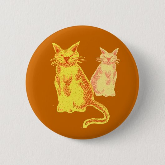 Marmalade katten ronde button 5,7 cm (Voorkant)