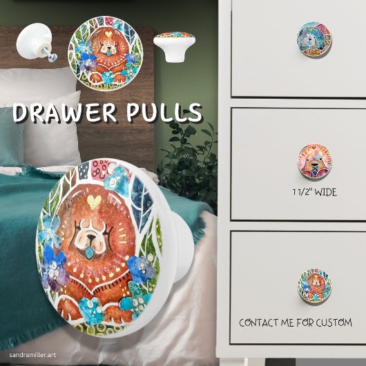 MARMALADE MISS Chow Ceramic Pull Keramische Knop