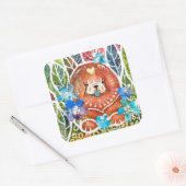 MARMALADE MISS Chow hond Vierkante Sticker (Envelop)