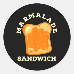 Marmalade Sandwich Schattige Jongens Meisjes Hallo Ronde Sticker