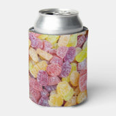 Marmalade snoep: gele oranje achtergrond. blikjeskoeler (Blikje Voorkant)