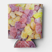 Marmalade snoep: gele oranje achtergrond. blikjeskoeler (Voorkant)