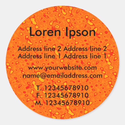 Marmalade Zee Business / Profile Ronde Sticker (Voorkant)