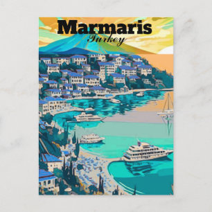 Marmaris Reis Poster Kunst, Marmaris Turkije Post Briefkaart