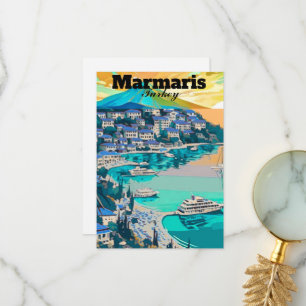 Marmaris Reisbriefkaart Kunst, Marmaris Turkije Po Bedankkaart