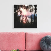 Marmaris Sunset omgevormd door palmbomen Canvas Afdruk (Insitu (Woonkamer))