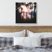 Marmaris Sunset omgevormd door palmbomen Canvas Afdruk (Insitu (Slaapkamer))