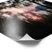 Marmaris Sunset omgevormd door palmbomen Foto Afdruk (Hoek)