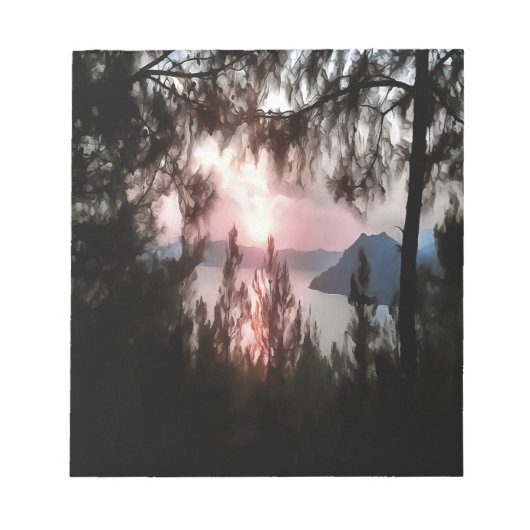 Marmaris Sunset omgevormd door palmbomen Notitieblok (Voorkant)