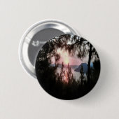 Marmaris Sunset omgevormd door palmbomen Ronde Button 5,7 Cm (Voorkant /achterkant)