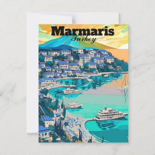 Marmaris Travel Briefkaart Art, Marmaris Turkije P