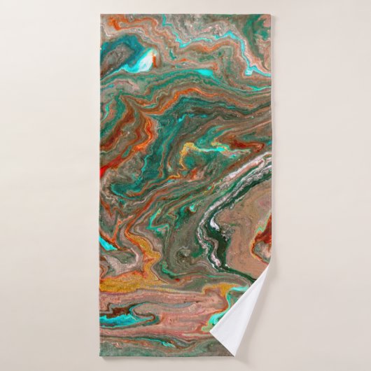 Marmeerbare abstracte acrylachtergrond. Marbling A Badhanddoek (Badhanddoek)