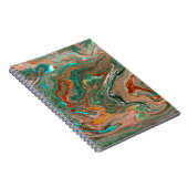 Marmeerbare abstracte acrylachtergrond. Marbling A Notitieboek (Rechterzijde)