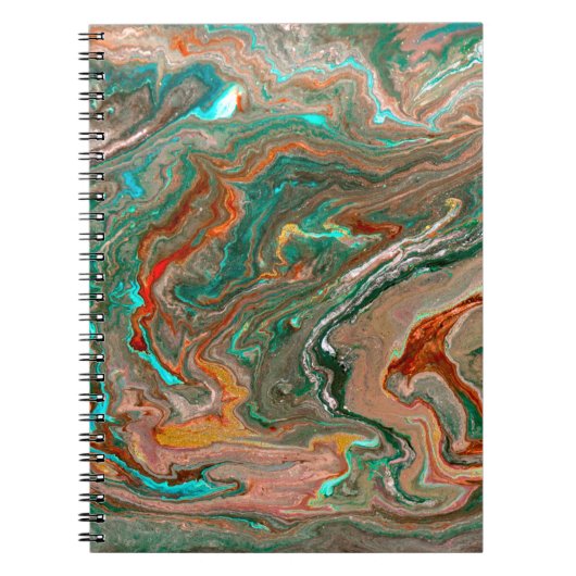 Marmeerbare abstracte acrylachtergrond. Marbling A Notitieboek (Voorkant)