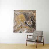 Marmeerbare abstracte acrylachtergrond. Natuur mar Wandkleed (In situ)