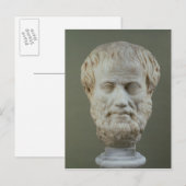 Marmeerhoofd Aristoteles Briefkaart (Voorkant / Achterkant)