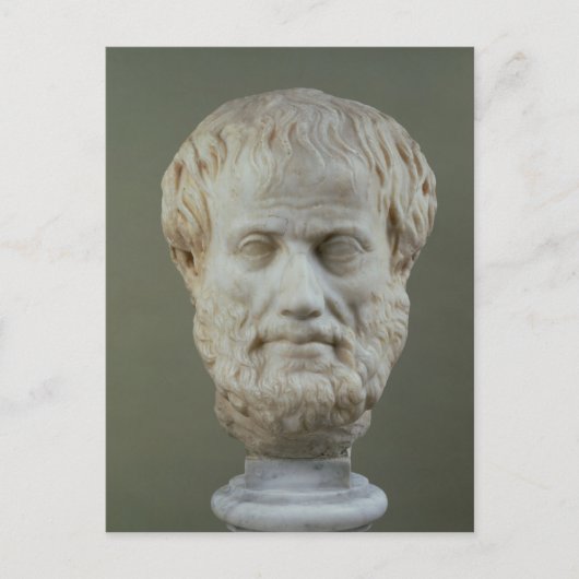 Marmeerhoofd Aristoteles Briefkaart (Voorkant)