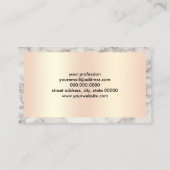 Marmeerkunst met koperen roos goudanananas visitekaartje (Achterkant)