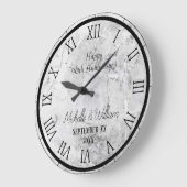 Marmer 40ste Huwelijksjubileum Persoonlijk Grote Klok (Hoek)