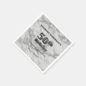 Marmer 50th Birthday Party Servet (Hoek)