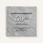 Marmer 60th Birthday Party Guest Book Notitieboek (Voorkant)