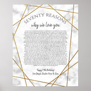 marmer 70 redenen waarom ik van je hou poster