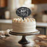 Marmer 80th Birthday Party Cake Topper<br><div class="desc">Mijllige verjaardagen verdienen de gravita's van marmer. De naam is bewerkbaar,  maar het tijdperk is niet omdat het geschreven is in (faux) steen.</div>