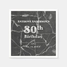 Marmer 80th Birthday Party Servet