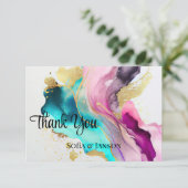 Marmer Abstract bedankkaart (Staand voorkant)