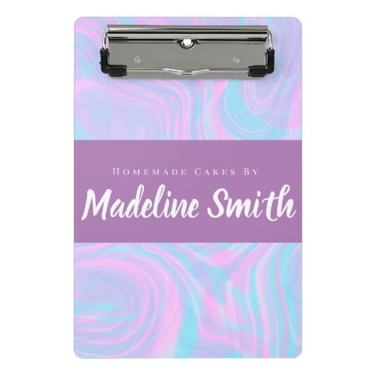 Marmer Abstracte Homemade Cake Bakery Mini Klembord (Voorkant)
