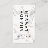 Marmer | Abstracte lijnen Visitekaartje (Voorkant)